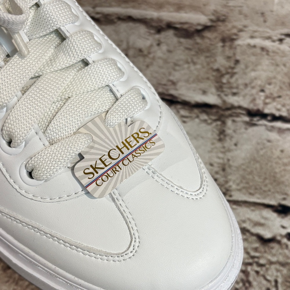 NWOT- Skechers Court Classics White Sneakers - Picture 6 of 10